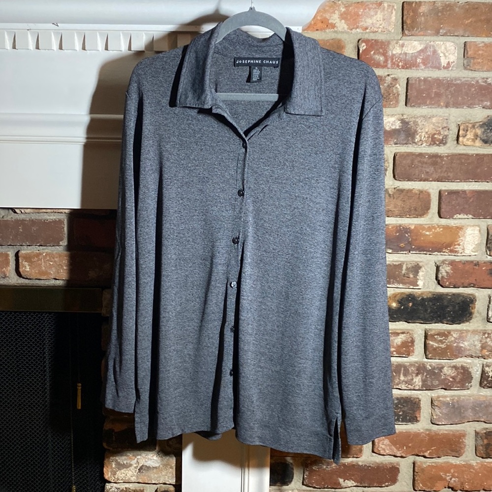 Josephine Chaus Blouse/Jacket - Grey - Size Extra Large